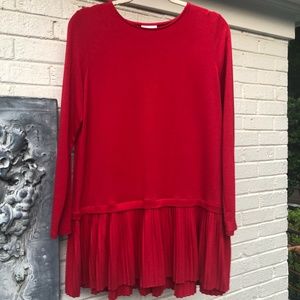 J. Jill Accordion Hem Tunic Top M